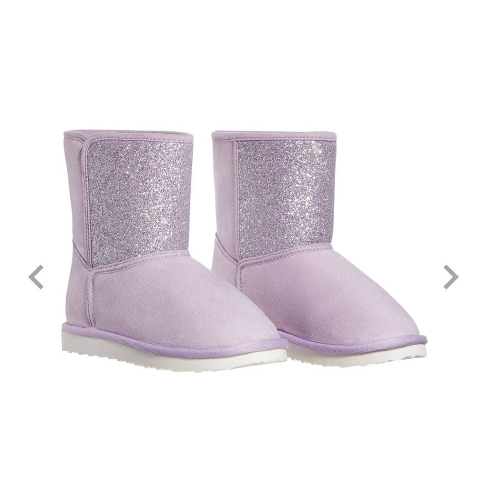 NWT Girl’s Size 6Y (Euro Size 38) DSG Glittery Winter Lodge Boots Lavender Color